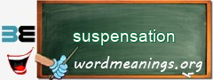 WordMeaning blackboard for suspensation